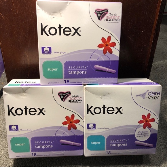 X3 U by Kotex Security Tampons Super Unscented Plastic Applicators, Box Of 18 - Picture 1 of 8